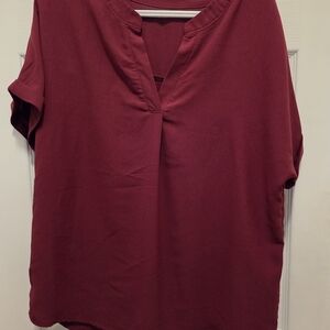 Women's Burgundy Top